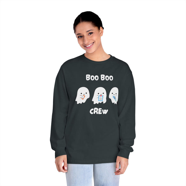 Halloween 2025 Ghost Crew Long Sleeve T-Shirt