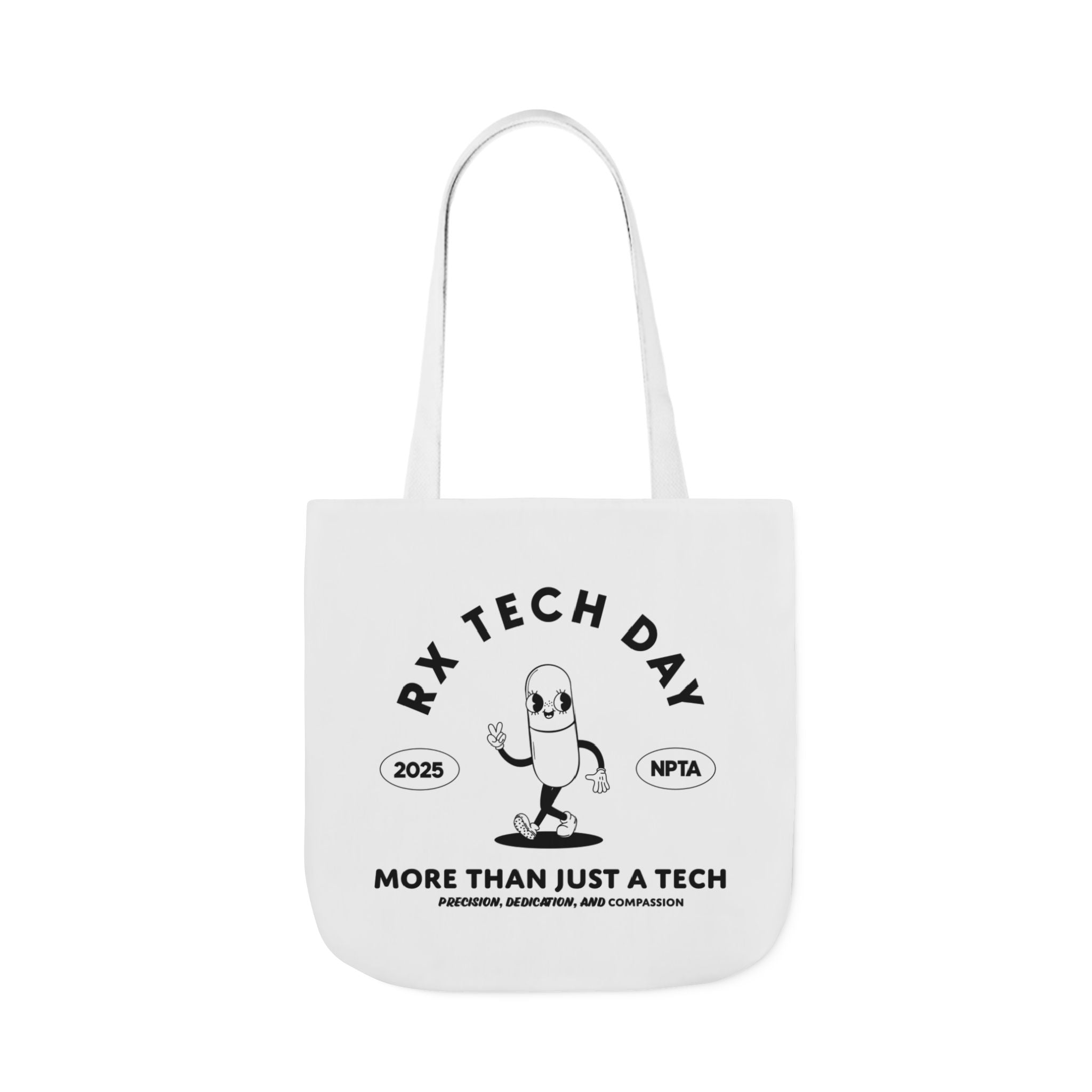 RxTech Day 2025 Pill Mascot - Polyester Canvas Tote Bag