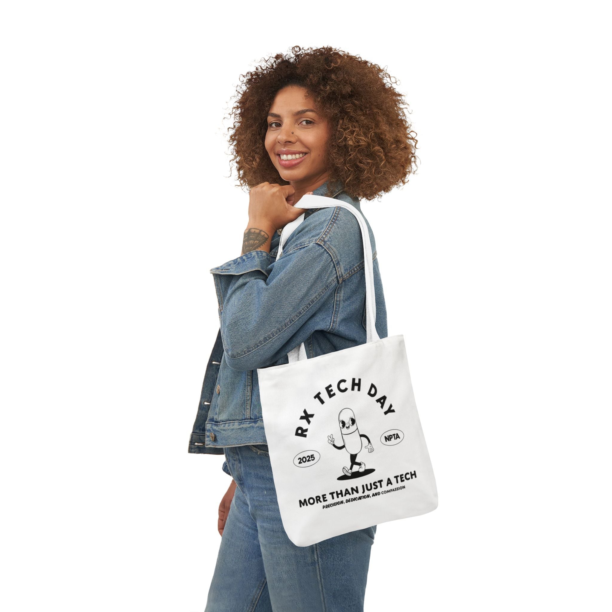 RxTech Day 2025 Pill Mascot - Polyester Canvas Tote Bag