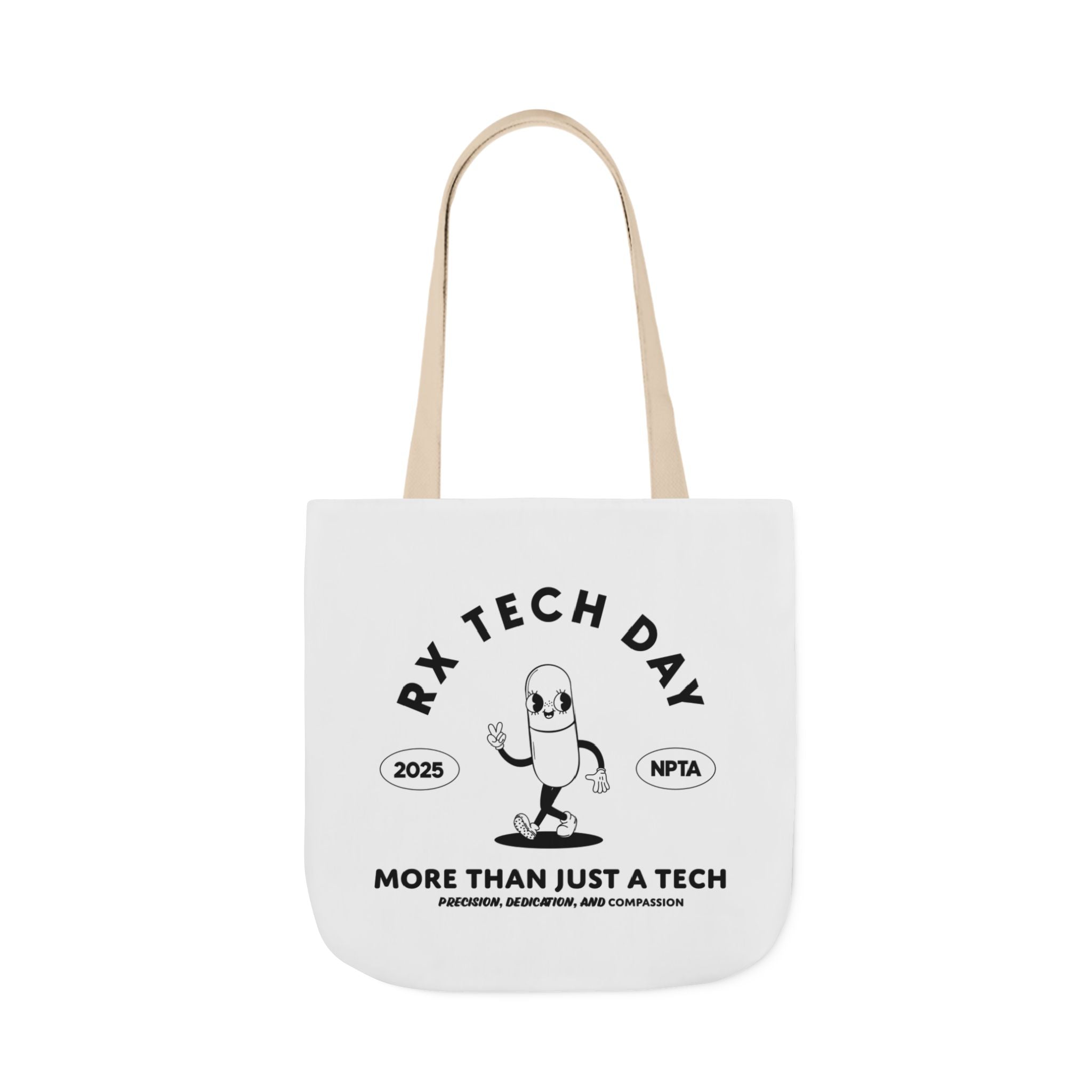 RxTech Day 2025 Pill Mascot - Polyester Canvas Tote Bag