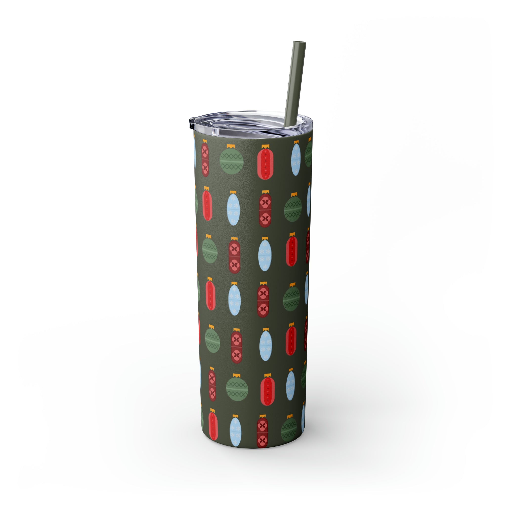 Pharmacy Pill Ornaments - Skinny Tumbler with Straw, 20oz