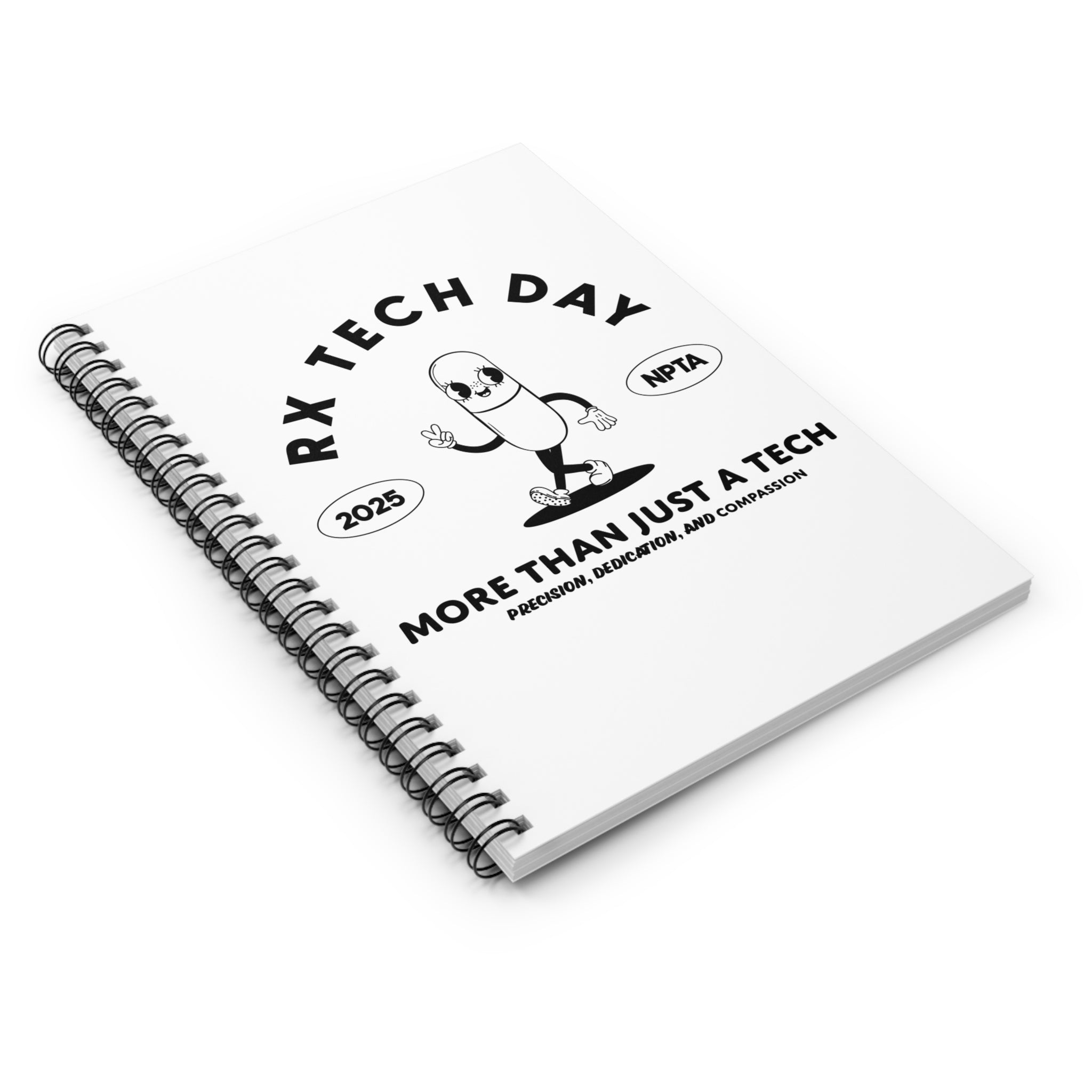 World Rx Tech Day 2025 Pill Mascot - Notebook