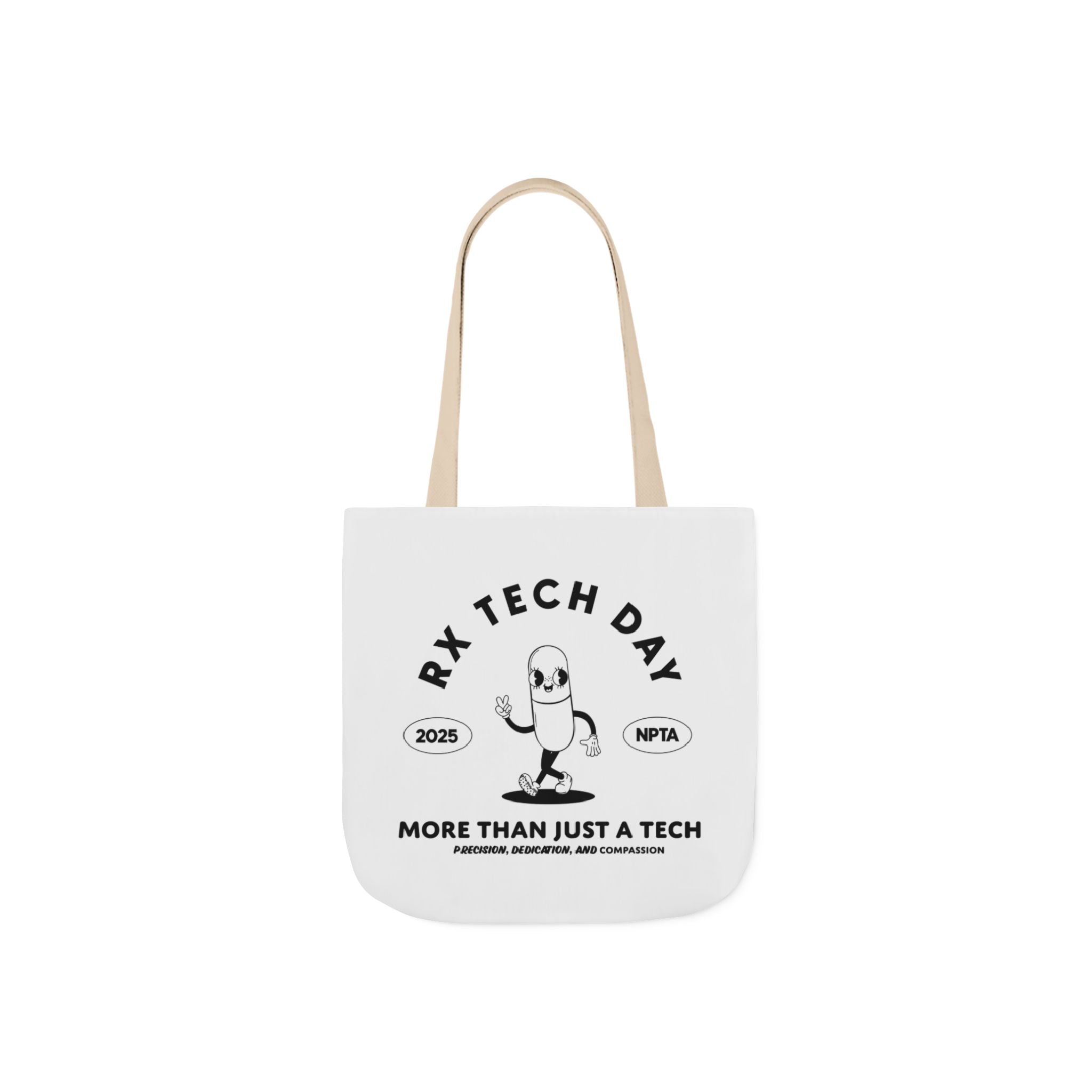 RxTech Day 2025 Pill Mascot - Polyester Canvas Tote Bag