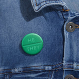 He/They Pronoun Pin Button - Medicine Tablet - Lanyard - Coat - Scrubs - Hospital / Pharmacy