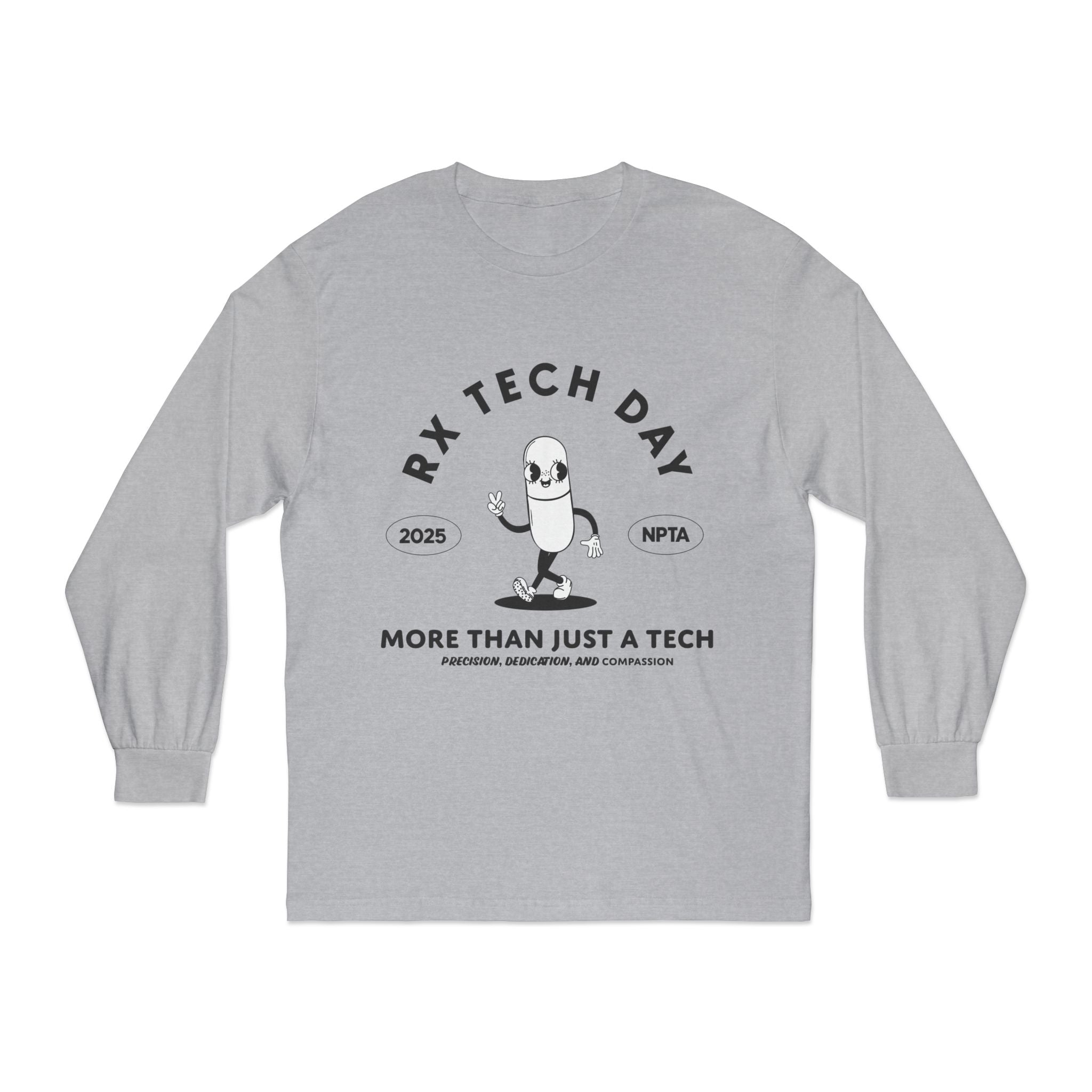 World Rx Tech Day 2025 Pill Mascot Long Sleeve T-Shirt
