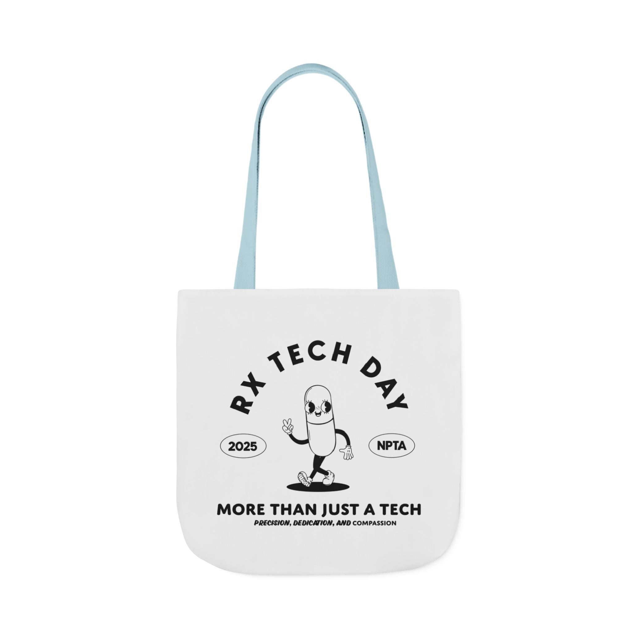 RxTech Day 2025 Pill Mascot - Polyester Canvas Tote Bag