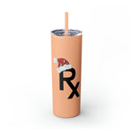 Rx Santa Hat - Skinny Tumbler with Straw, 20oz