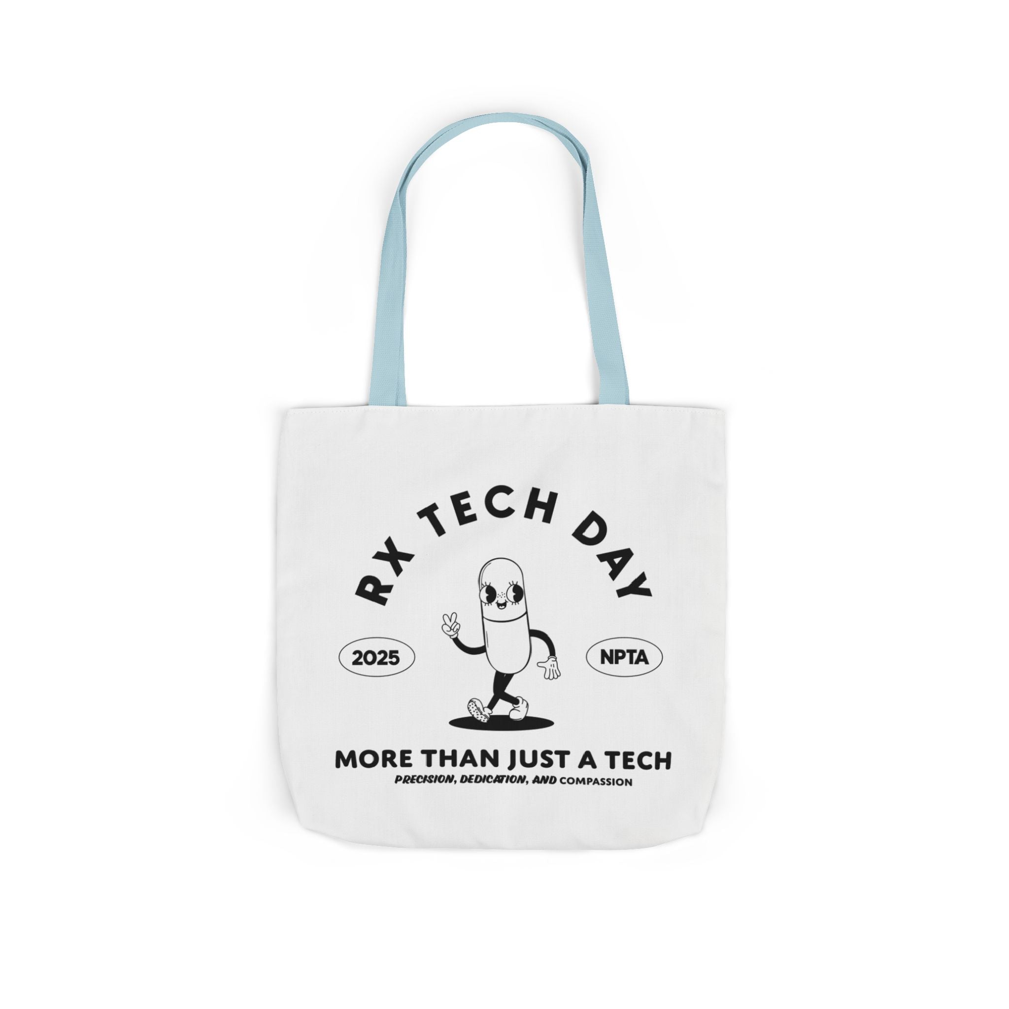 RxTech Day 2025 Pill Mascot - Polyester Canvas Tote Bag
