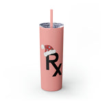 Rx Santa Hat - Skinny Tumbler with Straw, 20oz