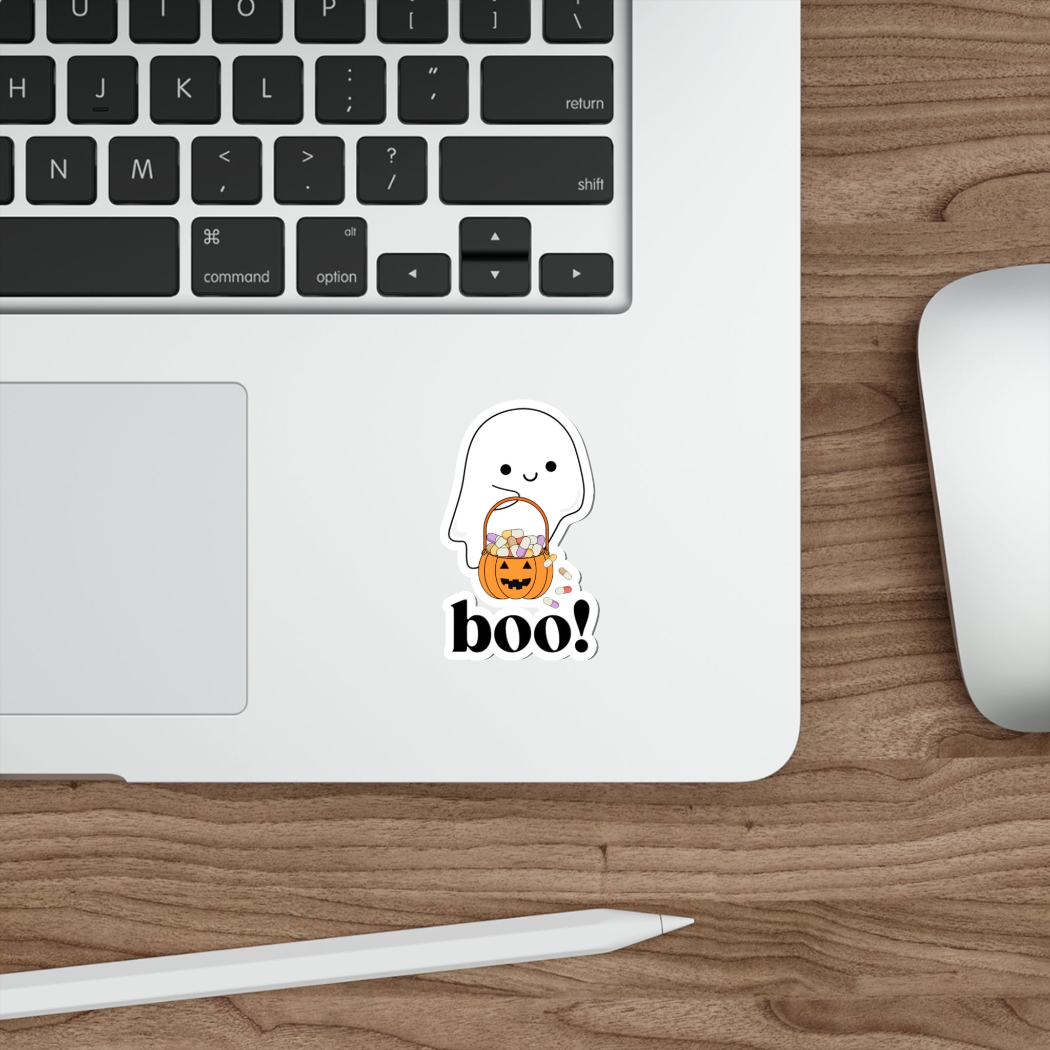 Ghost Trick or Treat "Boo!" Sticker