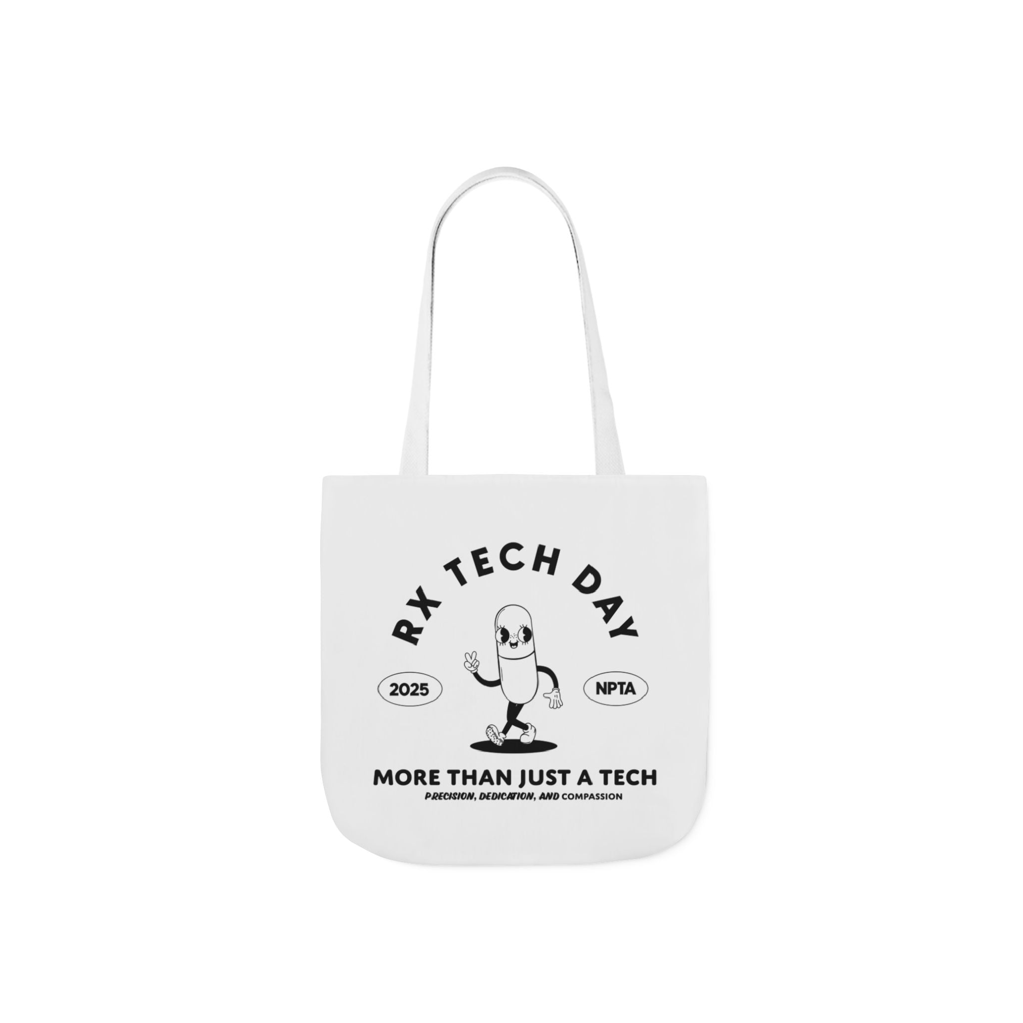 RxTech Day 2025 Pill Mascot - Polyester Canvas Tote Bag