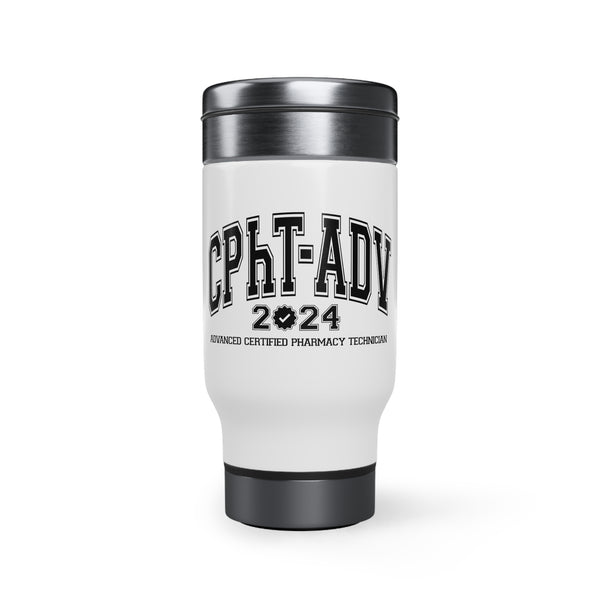 CPHT Advanced Certified Pharmacy Technician - V2 Travel Mug with Handle, 14oz