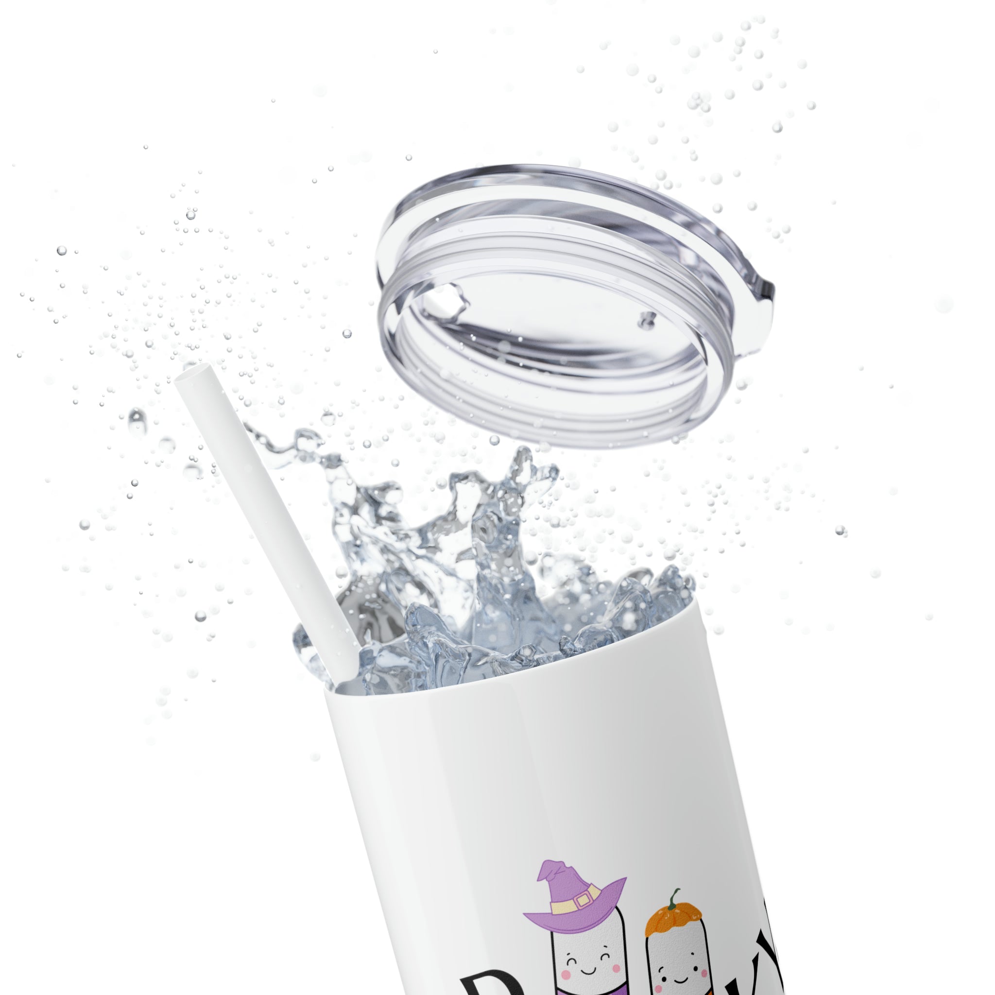 Spooky Pharm Tech Skinny Tumbler with Straw, 20oz