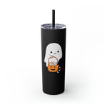 Ghost Trick or Treat Skinny Tumbler with Straw, 20oz
