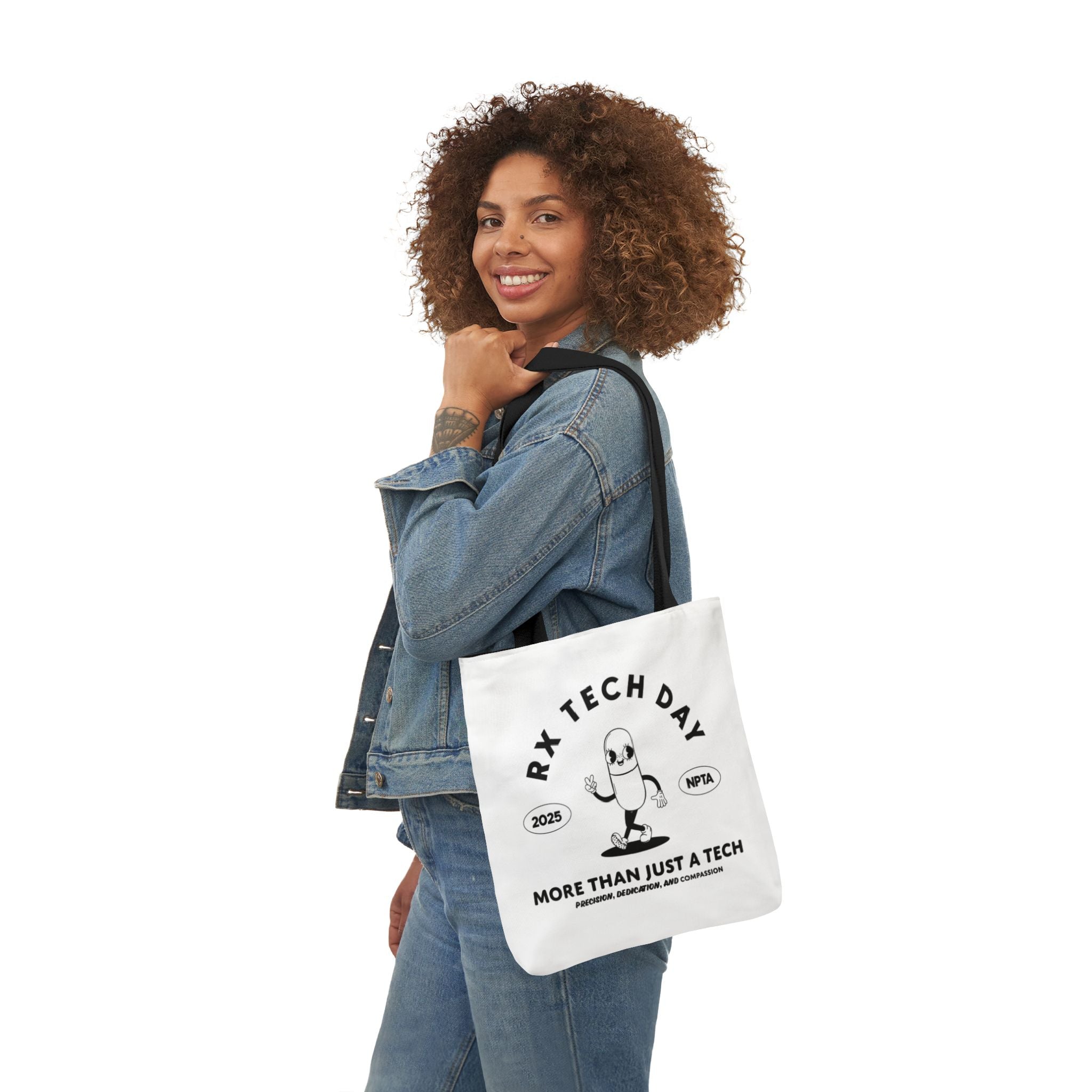RxTech Day 2025 Pill Mascot - Polyester Canvas Tote Bag