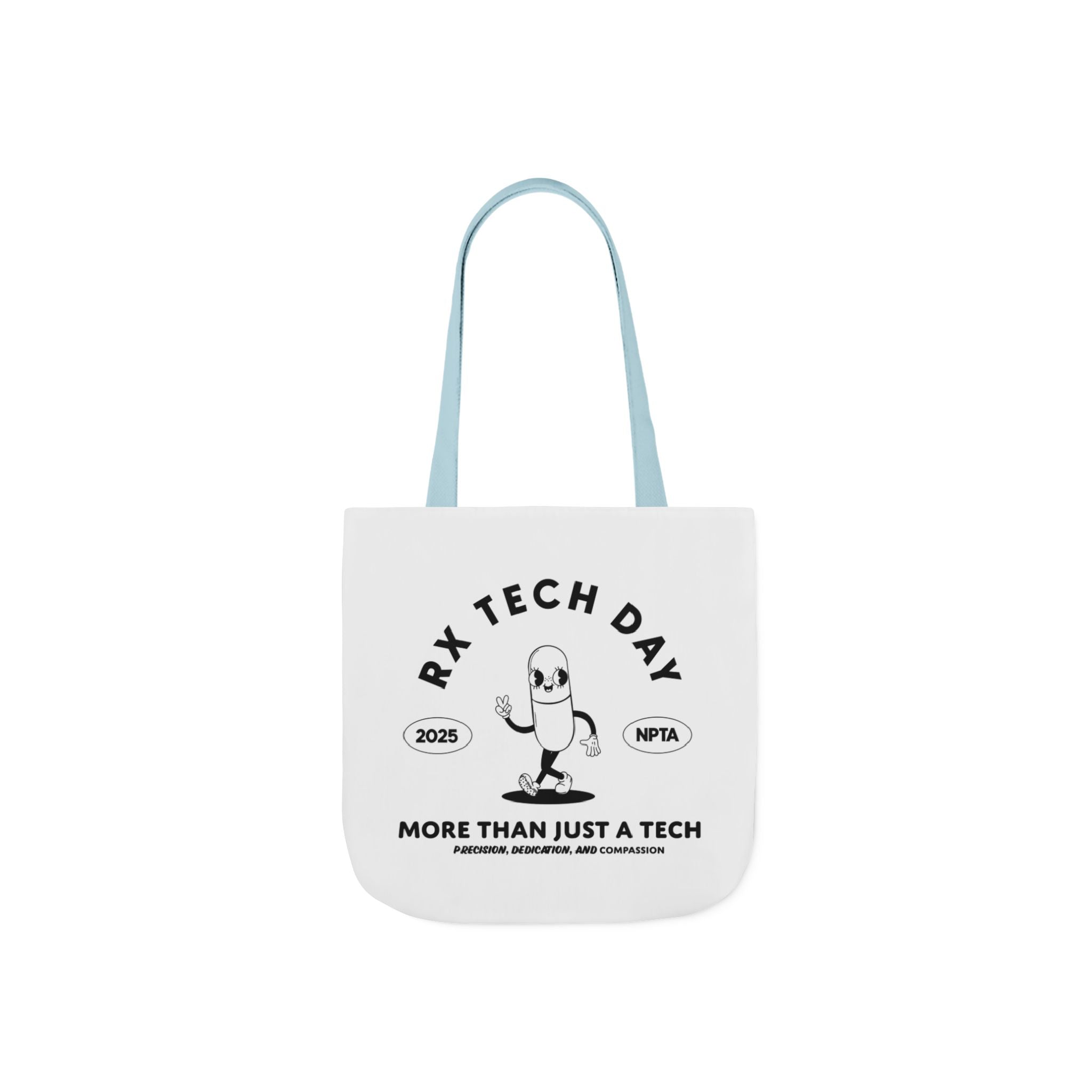 RxTech Day 2025 Pill Mascot - Polyester Canvas Tote Bag