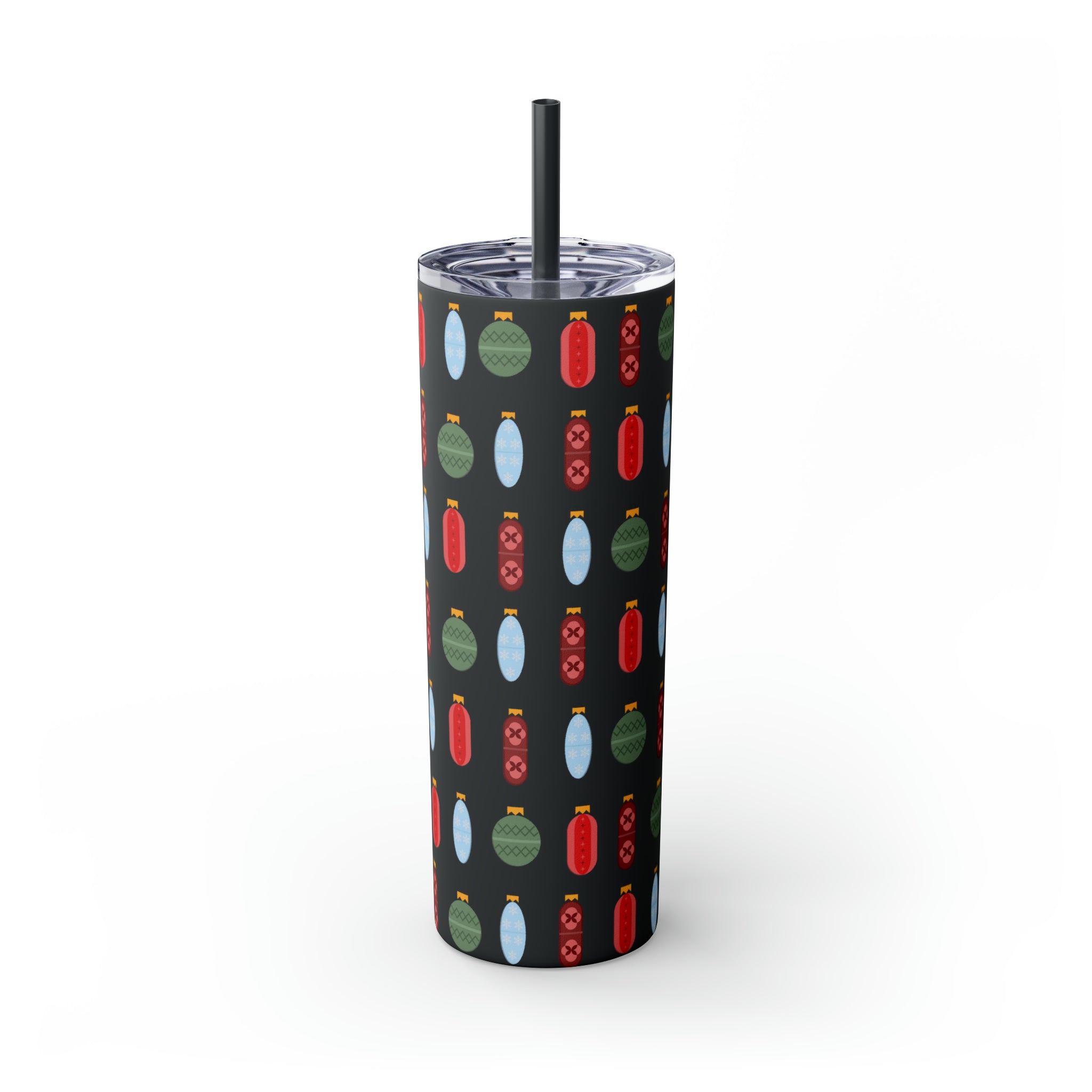 Pharmacy Pill Ornaments - Skinny Tumbler with Straw, 20oz