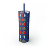 Pharmacy Pill Ornaments - Skinny Tumbler with Straw, 20oz