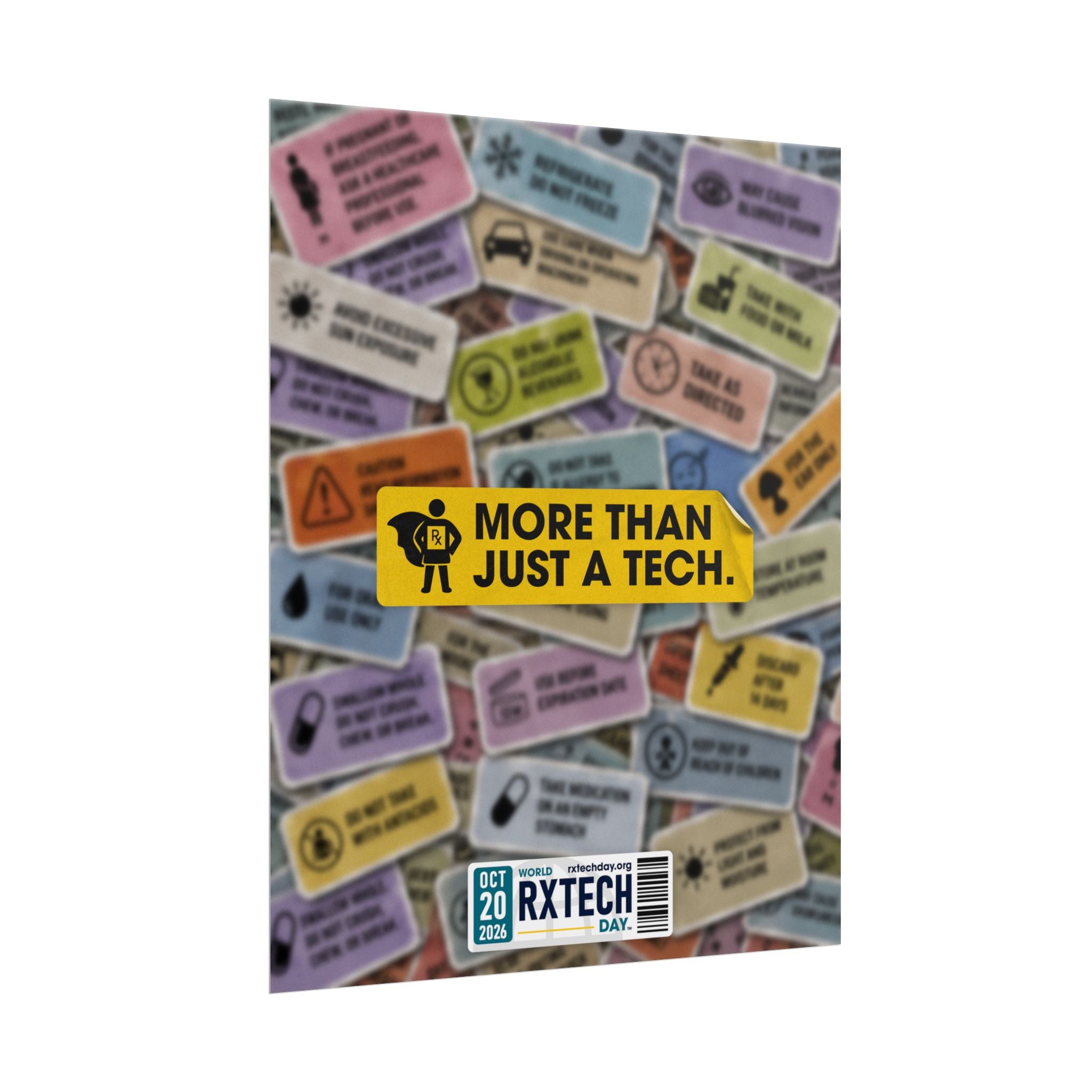World RxTech Day 2026 — More Than Just a Tech Auxiliary Label Poster