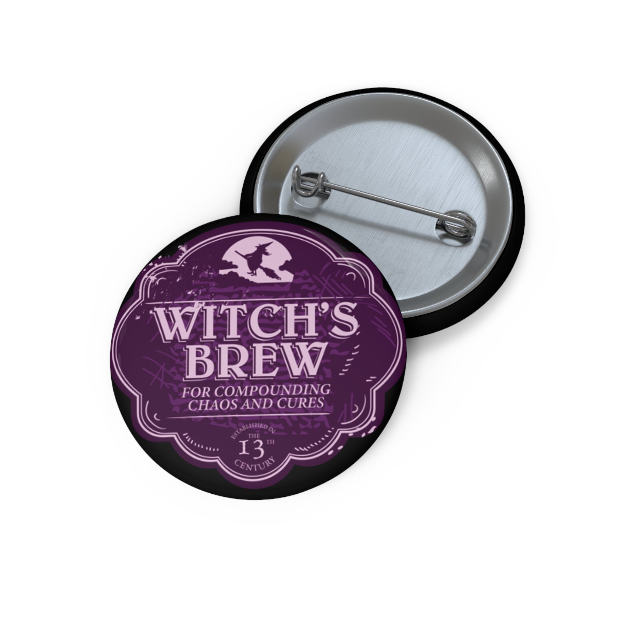 Witches Brew Purple  Pin - Black // Halloween