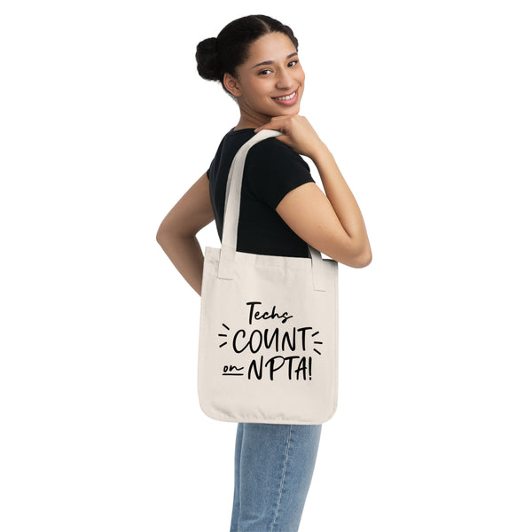 Techs Count on NPTA - Organic Canvas Tote Bag