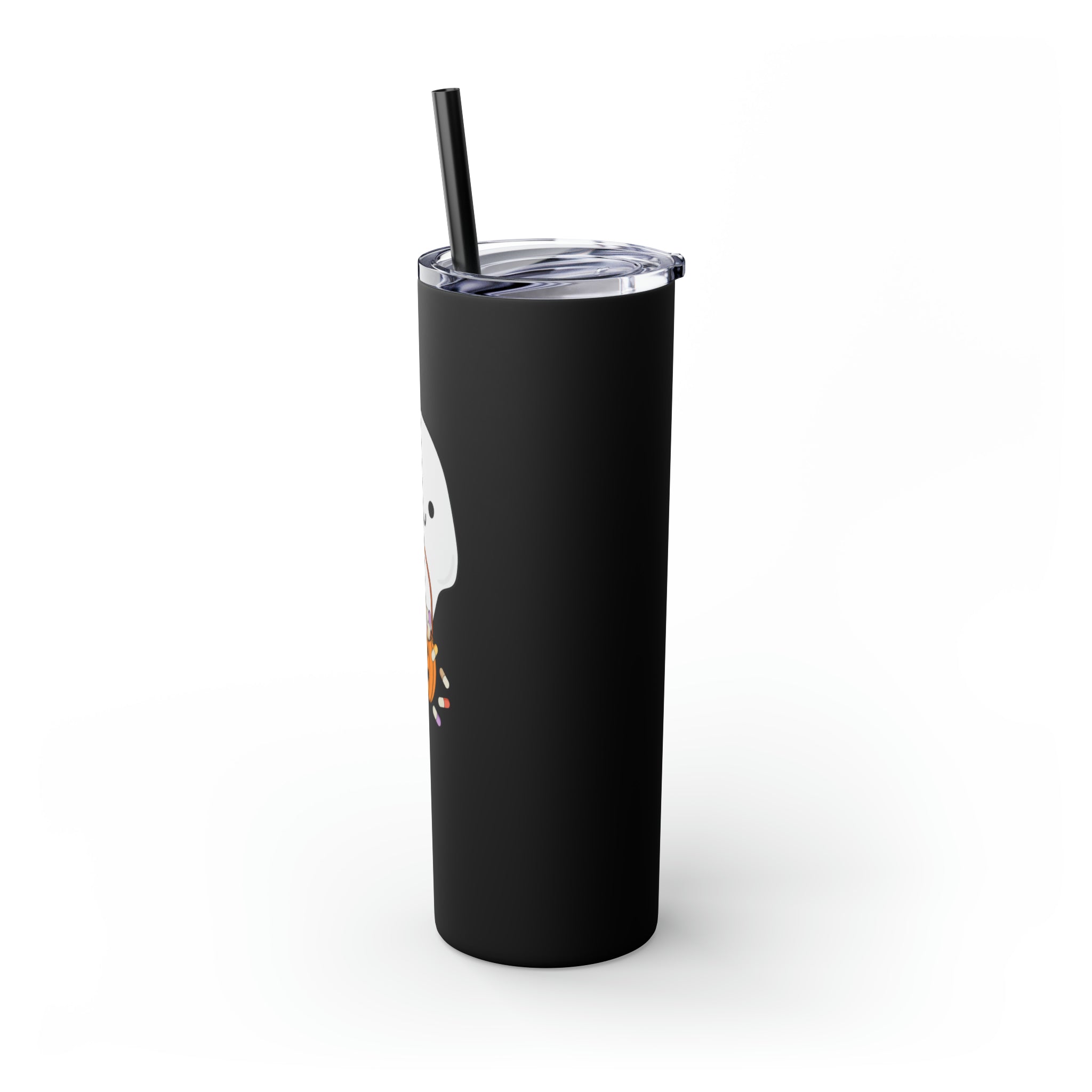 Ghost Trick or Treat Skinny Tumbler with Straw, 20oz