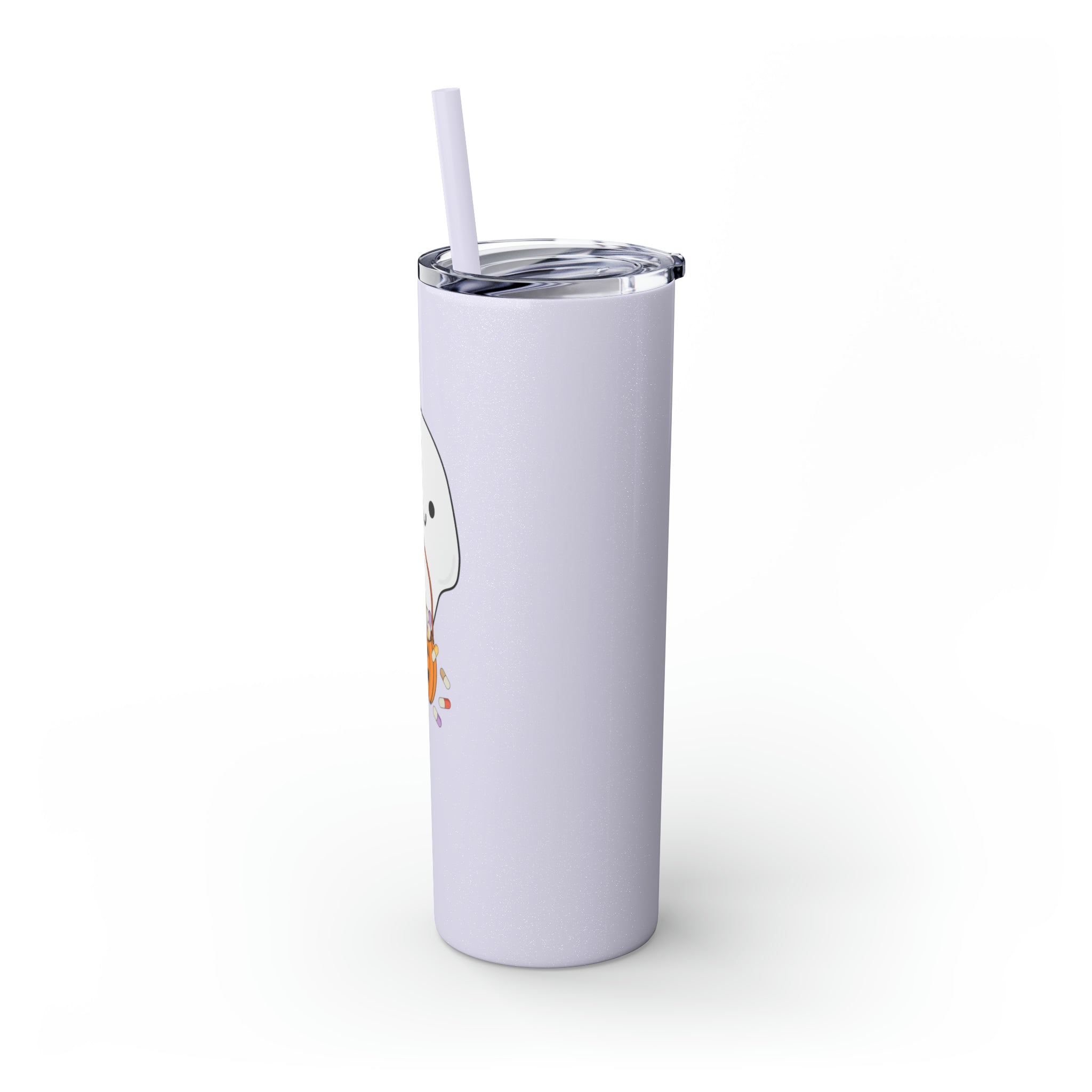 Ghost Trick or Treat Skinny Tumbler with Straw, 20oz