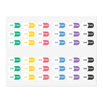 She/They Pronoun Stickers for Badge - Pharmacy Pills - Sticker Sheet