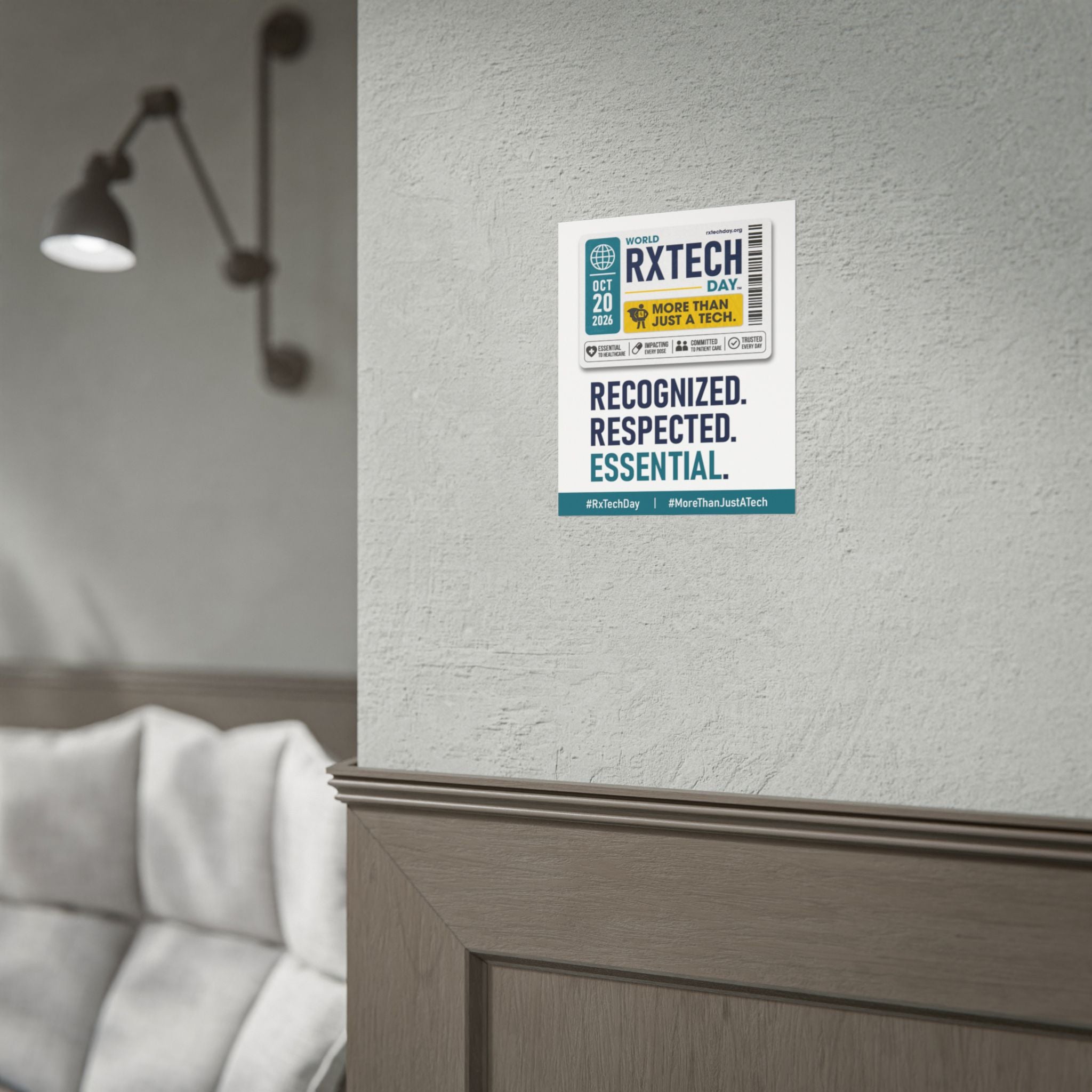Recognized. Respected. Essential. — World RxTech Day 2026 Poster