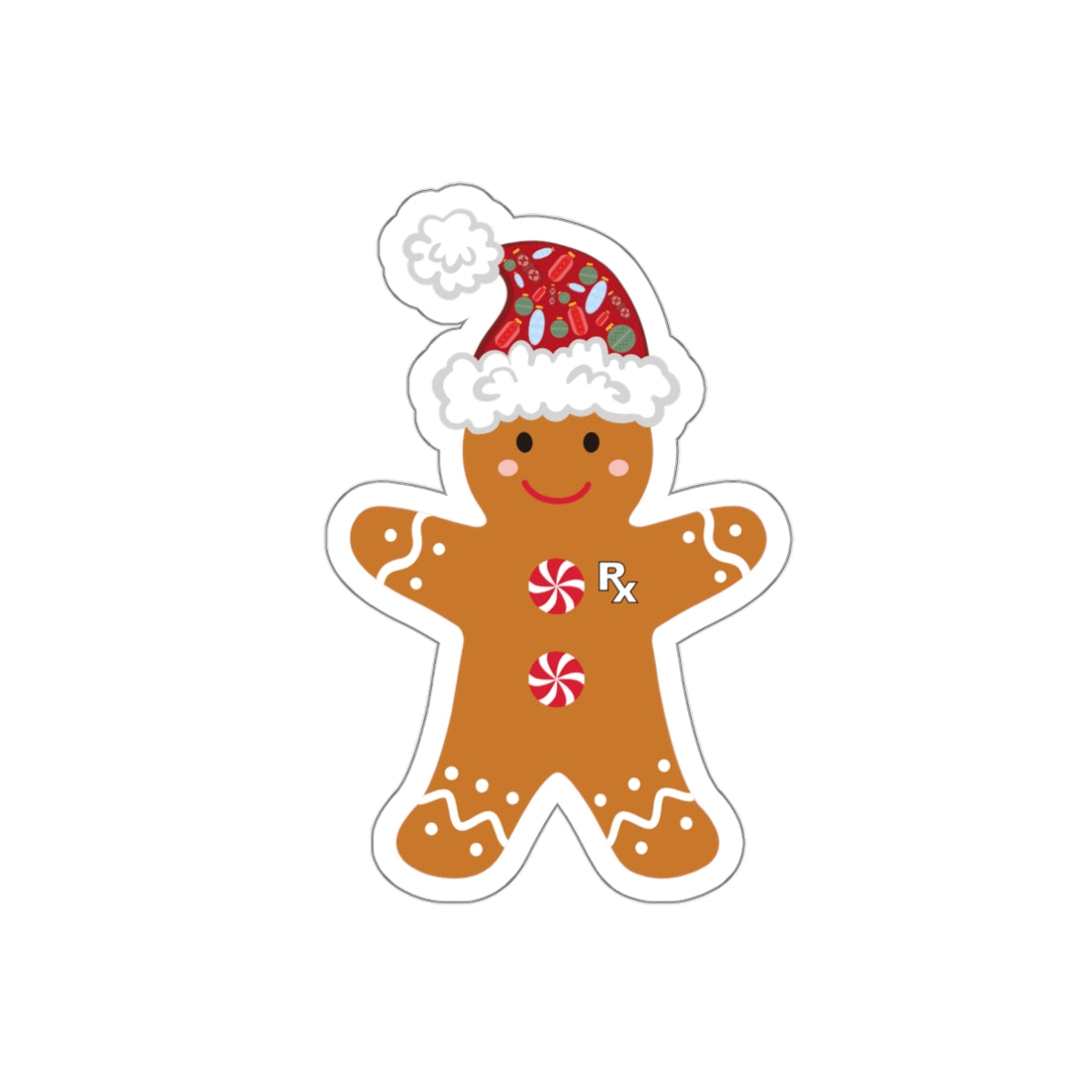 Rx Gingerbread Sticker #2