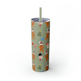 RX Gingerbreads - Skinny Tumbler with Straw, 20oz