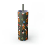 RX Gingerbreads - Skinny Tumbler with Straw, 20oz