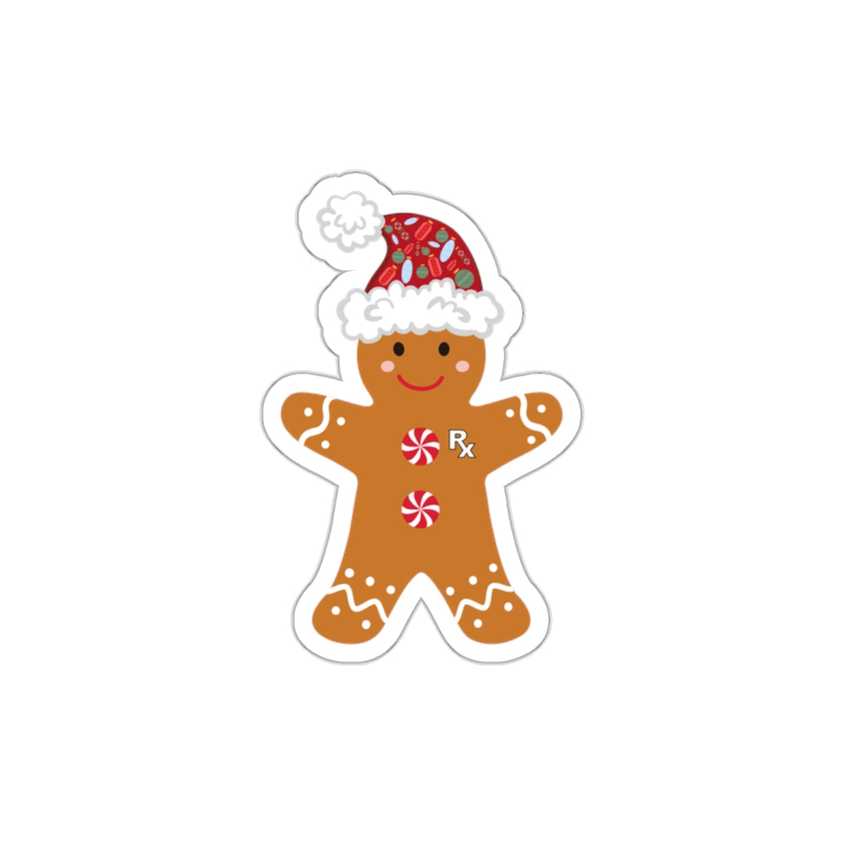 Rx Gingerbread Sticker #2