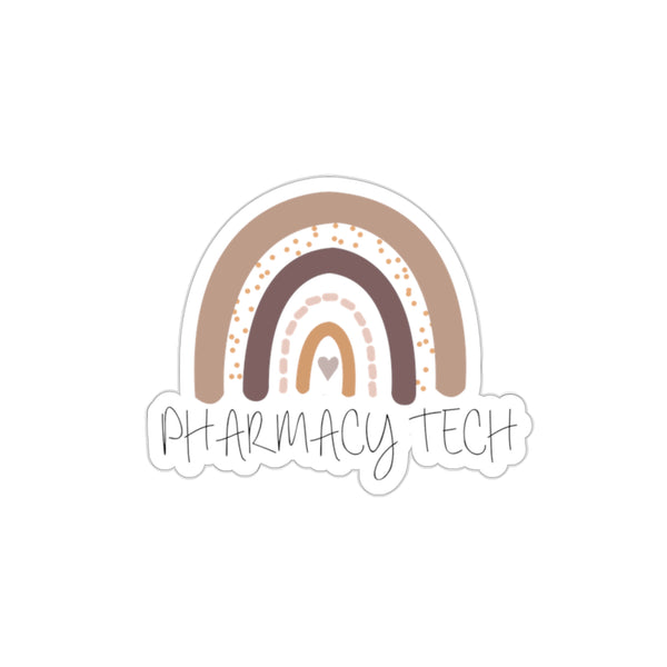 Pharmacy Tech Rainbow Die-Cut Sticker