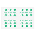 She/Her Pronoun Stickers for Badge - Pharmacy Pills  - Sticker Sheet - Green