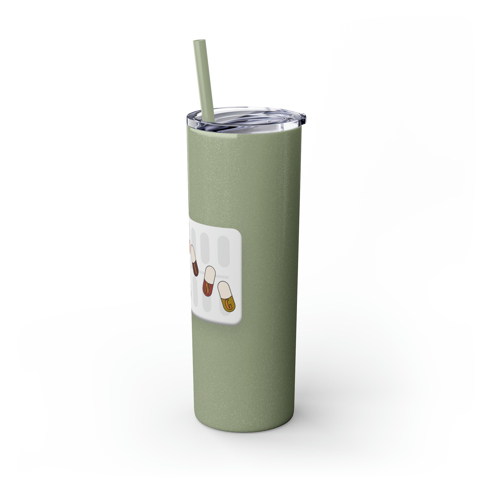 Falling for Pharmacy Skinny Tumbler with Straw, 20oz