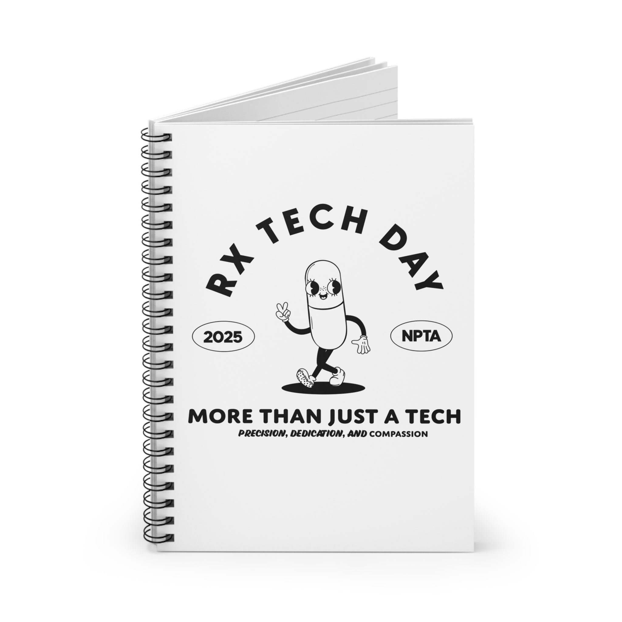 World Rx Tech Day 2025 Pill Mascot - Notebook