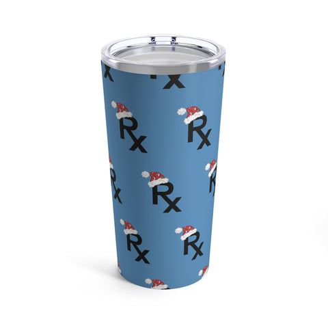 Rx Santa Hat - Tumbler 20oz (Blue Pattern)