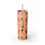 RX Gingerbreads - Skinny Tumbler with Straw, 20oz