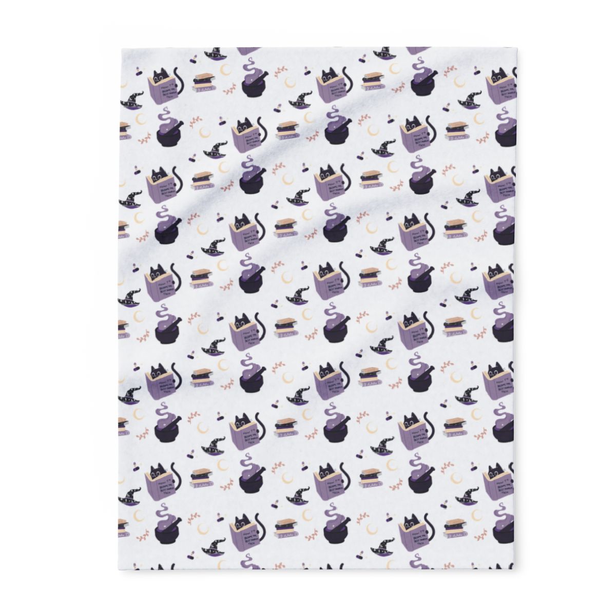 Witchy Pharm Tech Cat Pattern - Arctic Fleece Blanket // Halloween