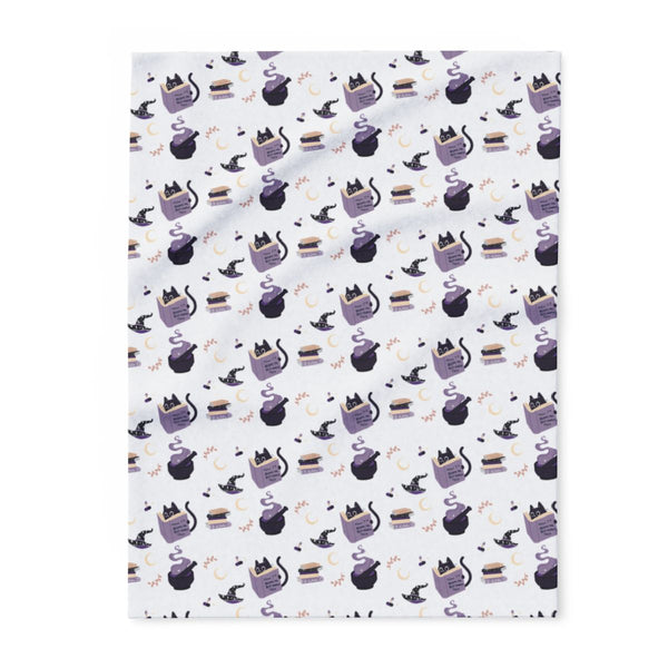 Witchy Pharm Tech Cat Pattern - Arctic Fleece Blanket // Halloween