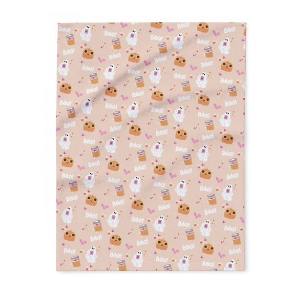 Groovy Rx Ghost & Pumpkin Pattern - Arctic Fleece Blanket // Halloween