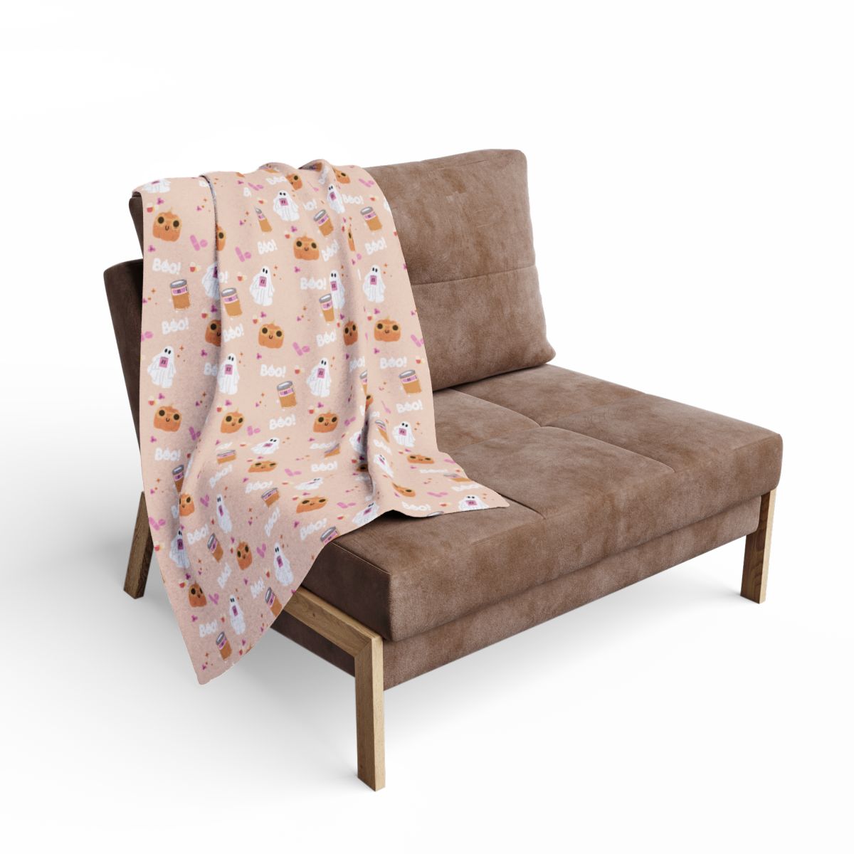 Groovy Rx Ghost & Pumpkin Pattern - Arctic Fleece Blanket // Halloween