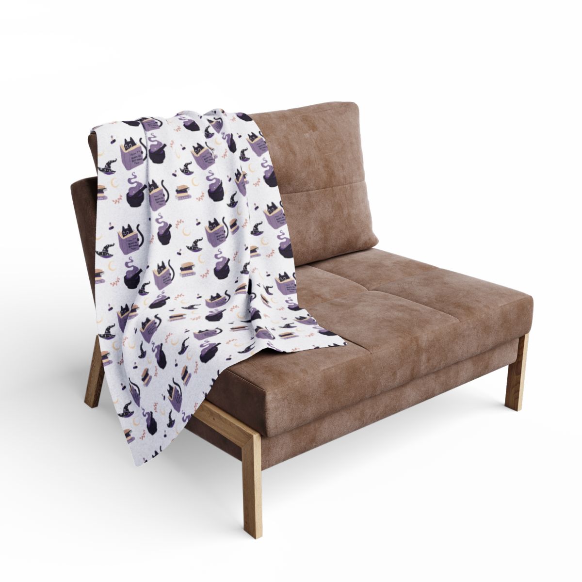 Witchy Pharm Tech Cat Pattern - Arctic Fleece Blanket // Halloween
