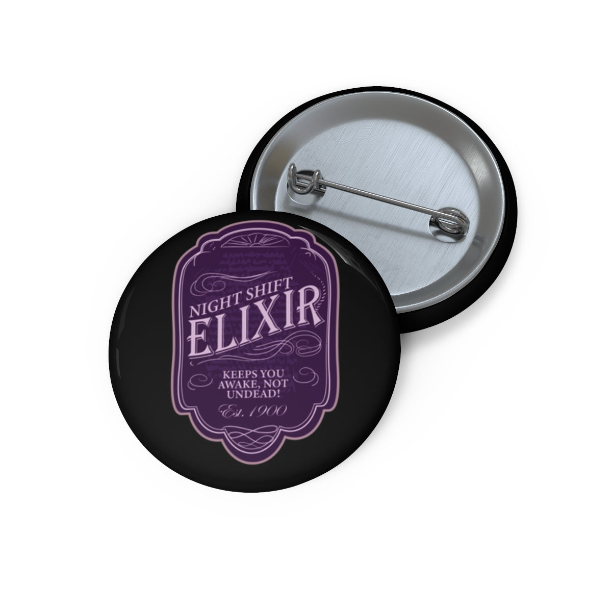 Night Shift Purple Pin - Black // Halloween