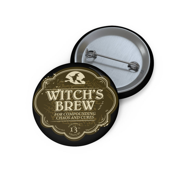 Witches Brew Brown Pin - Black // Halloween