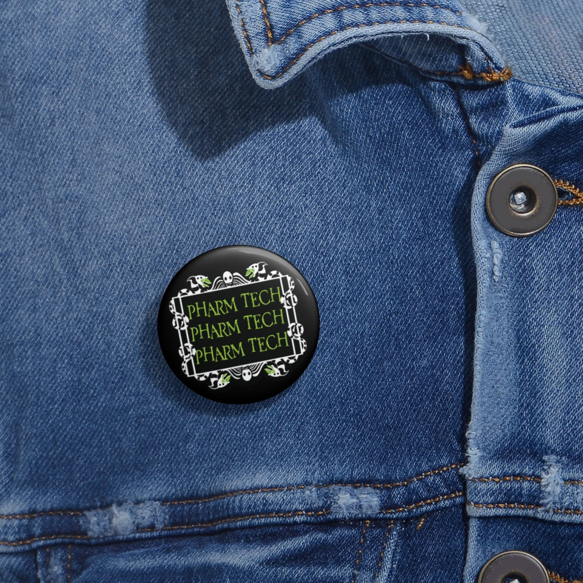 Beetlejuice Pharm Tech Pin - Black // Halloween