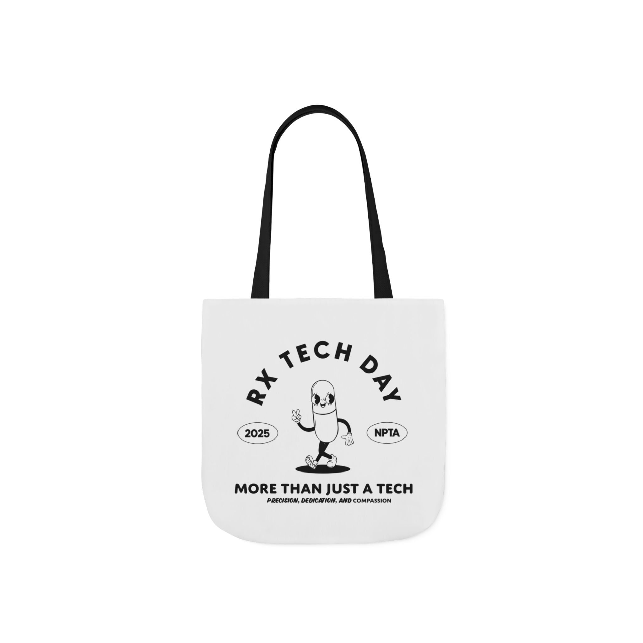 RxTech Day 2025 Pill Mascot - Polyester Canvas Tote Bag
