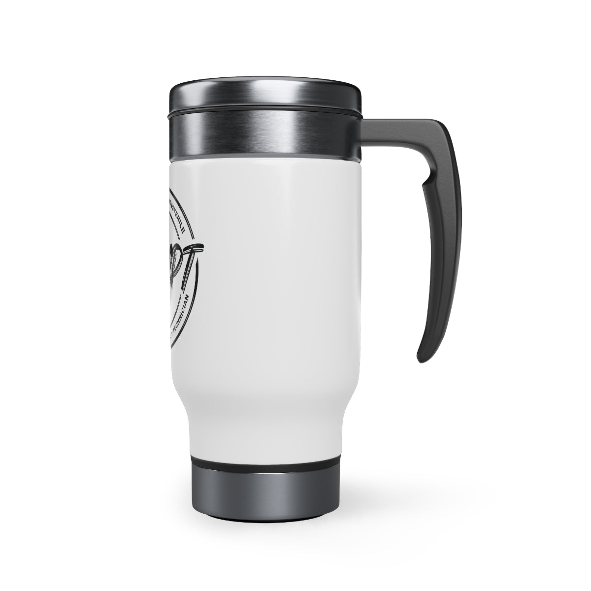 Board Certified Nonsterile Compounding Pharmacy Technician - V2 Travel Mug with Handle, 14oz