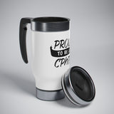 Proud To Be A CPhT - V2 Travel Mug with Handle, 14oz